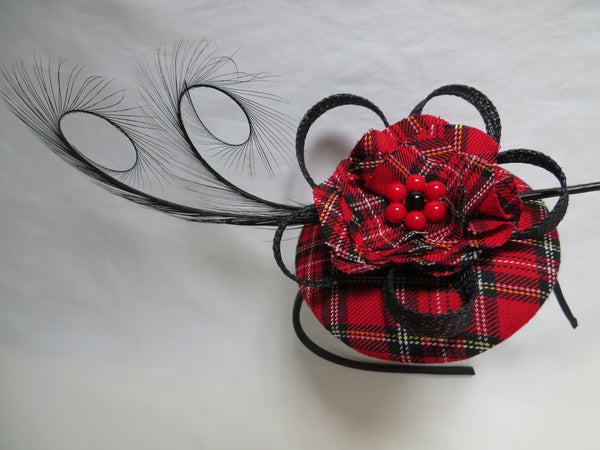 Royal Stewart Tartan Tamara Fascinator