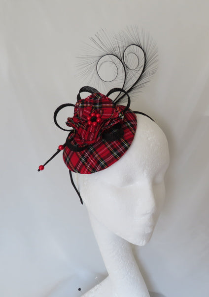 Royal Stewart Tartan Tamara Fascinator (Large)
