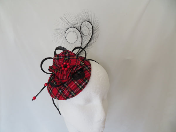Royal Stewart Tartan Tamara Fascinator (Large)