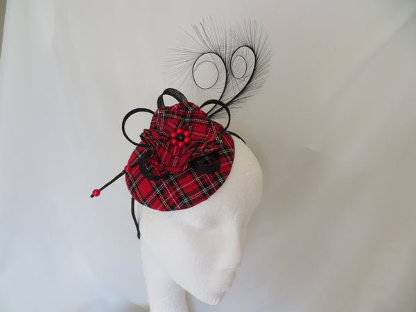 Royal Stewart Tartan Tamara Fascinator (Large)