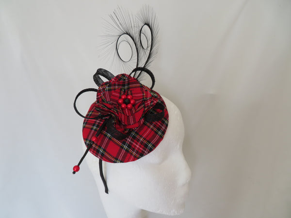 Royal Stewart Tartan Tamara Fascinator (Large)