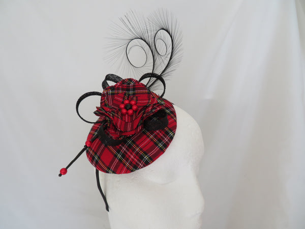 Royal Stewart Tartan Tamara Fascinator (Large)