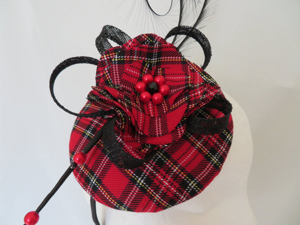 Royal Stewart Tartan Tamara Fascinator (Large)