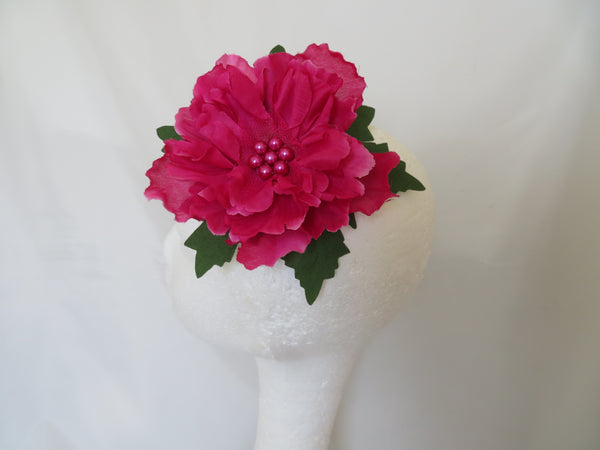Raspberry Pink Penny Blossom Hair Clip
