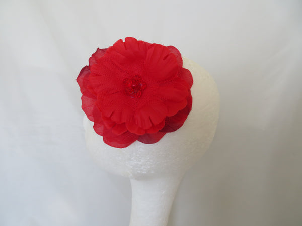 Red Penny Blossom Hair Clip