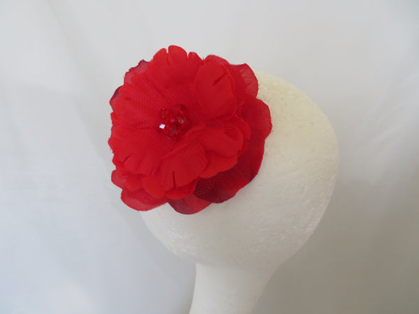 Red Penny Blossom Hair Clip