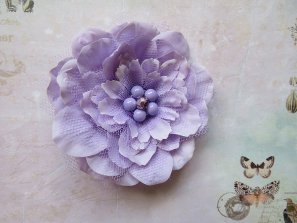 Lilac Camellia Penny Blossom Hair Clip