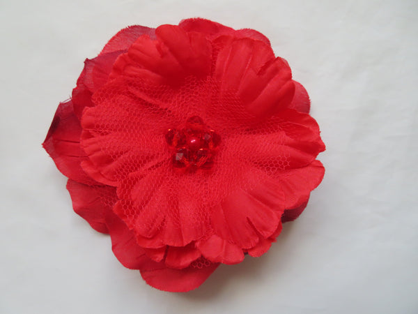 Red Penny Blossom Hair Clip