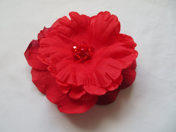 Red Penny Blossom Hair Clip