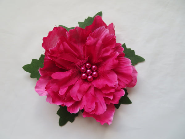Raspberry Pink Penny Blossom Hair Clip