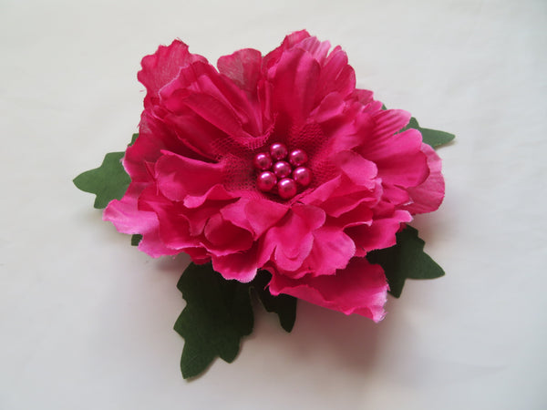 Raspberry Pink Penny Blossom Hair Clip