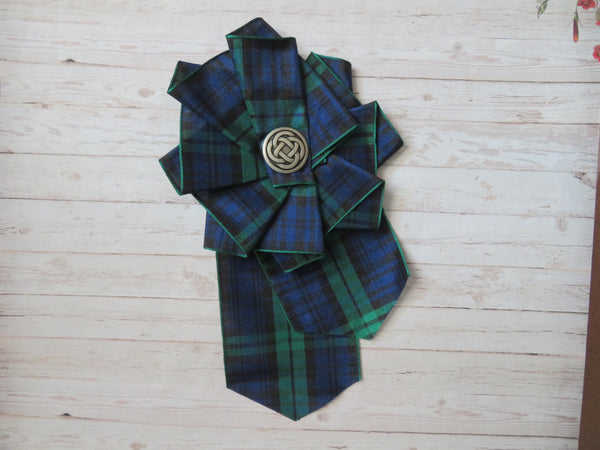 Large Black Watch Tartan Rosette