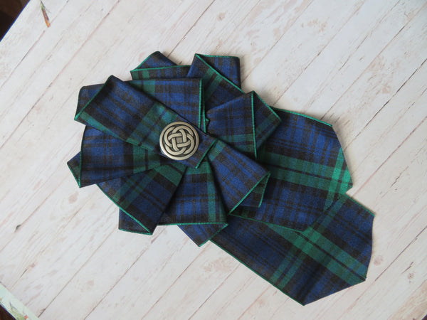 Large Black Watch Tartan Rosette