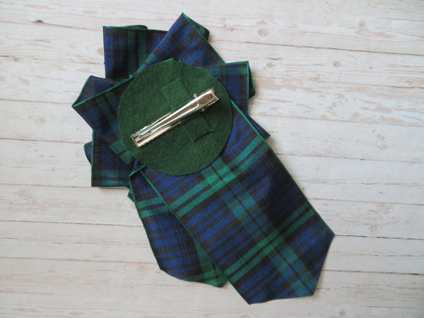 Large Black Watch Tartan Rosette