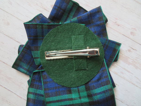Large Black Watch Tartan Rosette