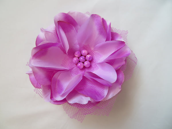 Pale Magenta Rose Penny Blossom Hair Clip