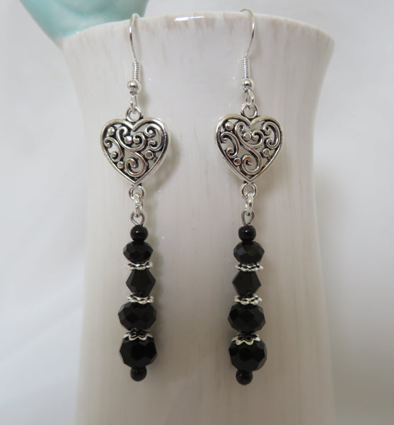 Whimsy Goth Heart Earrings