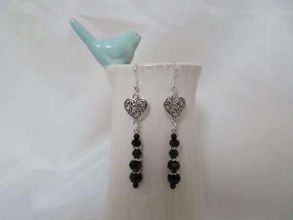 Whimsy Goth Heart Earrings