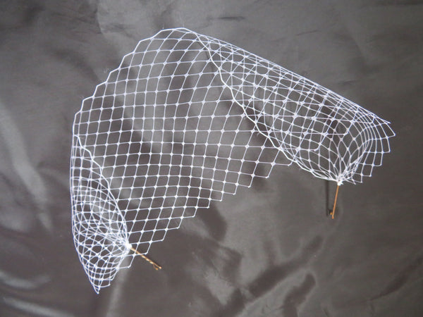 White Narrow Bandeau Veil