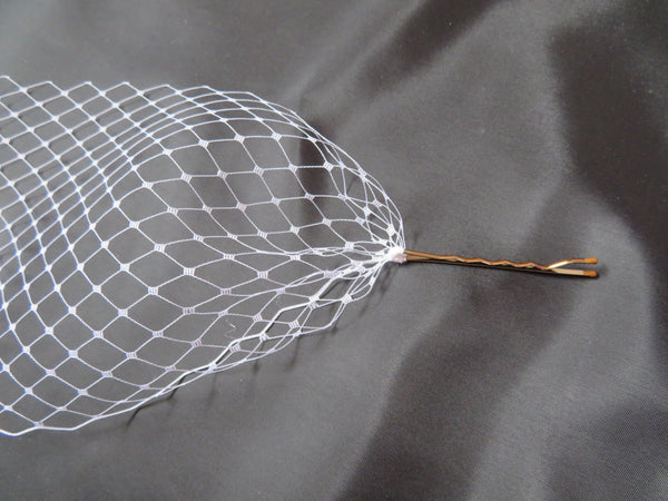 White Narrow Bandeau Veil