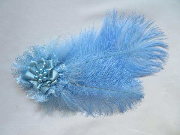 Pale Sky Blue Austen Regency Headpiece