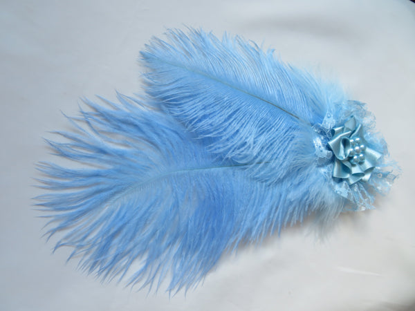 Pale Sky Blue Austen Regency Headpiece