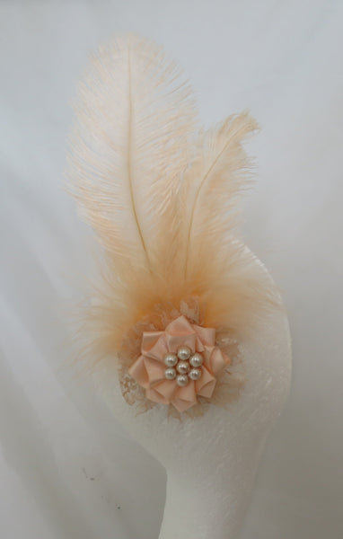 Pale Peach Austen Regency Headpiece