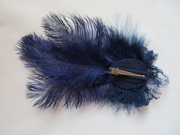 Prussian Navy Blue Austen Regency Headpiece