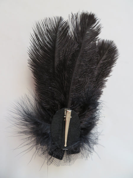 Black Velvet Bow Austen Regency Headpiece