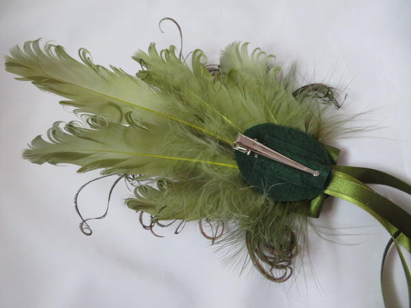 Olive Green Kitty Regency Headpiece