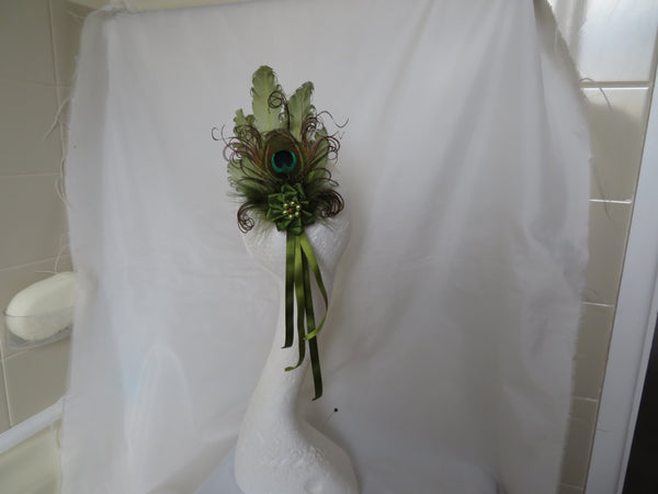 Olive Green Kitty Regency Headpiece