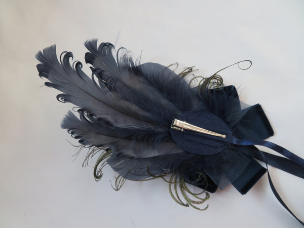 Navy Blue Kitty Regency Headpiece