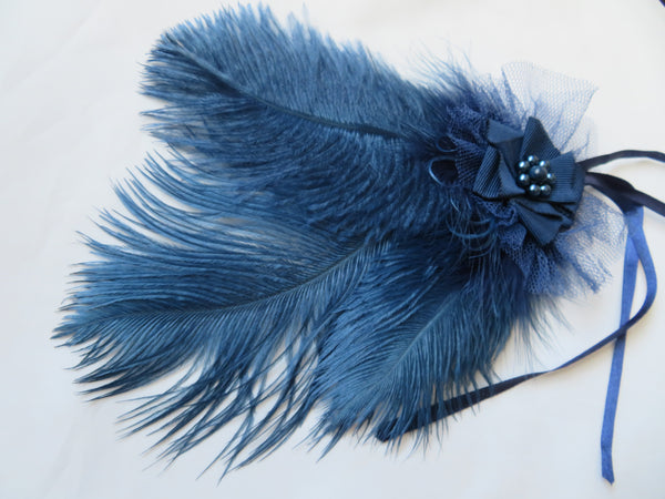 Prussian Blue Austen Regency Headpiece