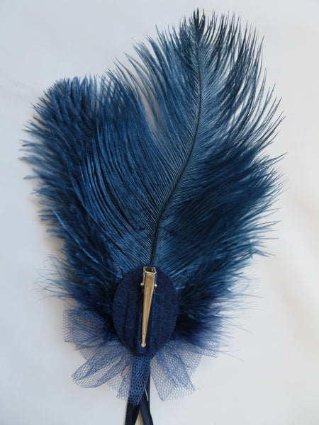 Prussian Blue Austen Regency Headpiece