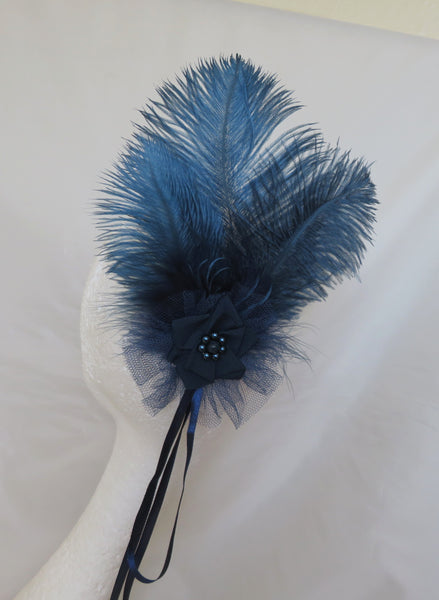 Prussian Blue Austen Regency Headpiece