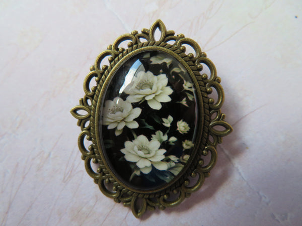Gothic Whimsy Flower Brooch