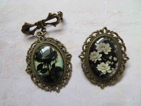 Gothic Whimsy Flower Brooch