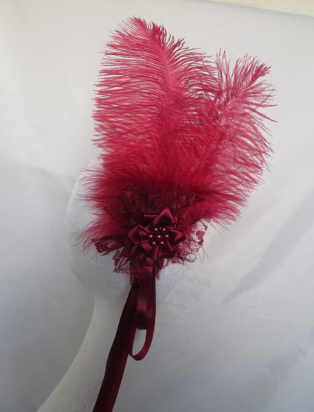 Burgundy Austen Regency Headpiece