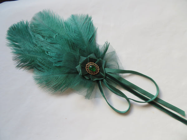 Bottle Green Regency Headpiece