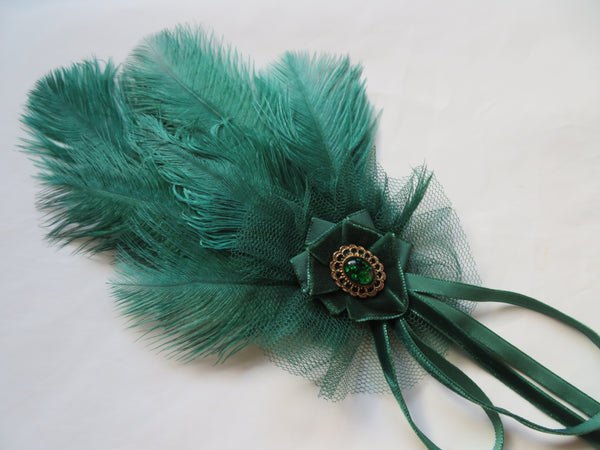 Bottle Green Regency Headpiece