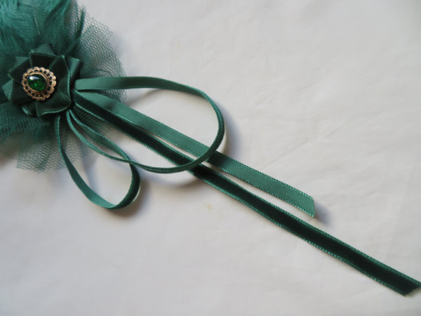 Bottle Green Regency Headpiece