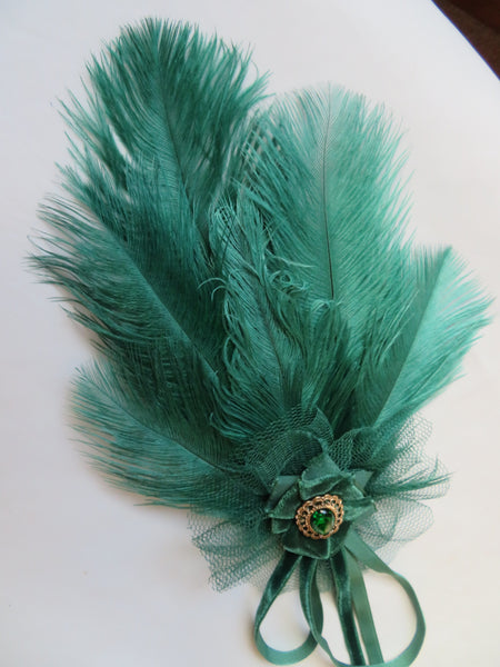 Bottle Green Regency Headpiece