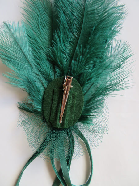 Bottle Green Regency Headpiece