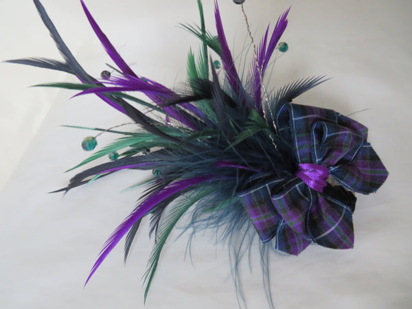 Navy Purple & Dark Green Tartan Verity