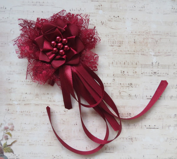 Burgundy Edwina Regency Ribbons