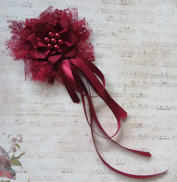 Burgundy Edwina Regency Ribbons