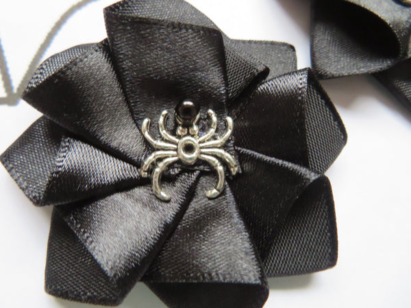 Silver Spider Shoe Clips