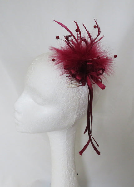 Burgundy Regency Tatiana Fascinator