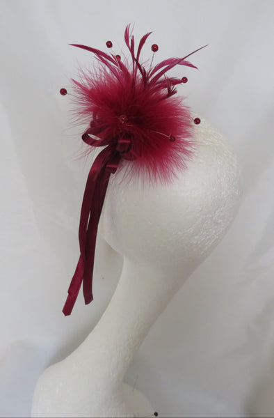 Burgundy Regency Tatiana Fascinator
