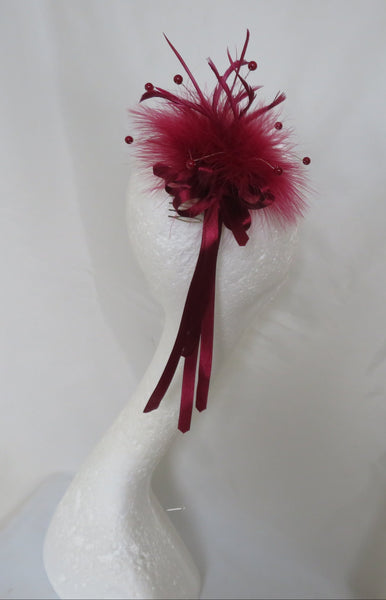 Burgundy Regency Tatiana Fascinator